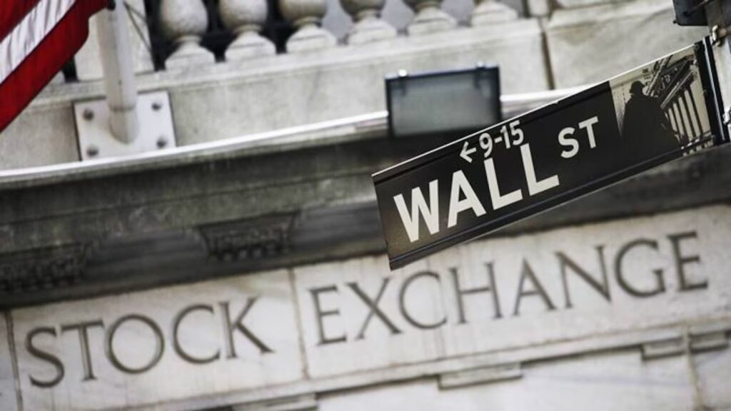 Wall Street sign and Stock Exchange building.